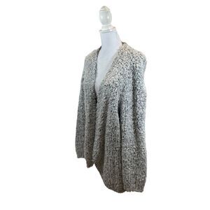 Kensie Brand Textured Open Front Sweater‎ Black and White Size Medium